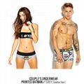 Men's cotton boxers+lady panties 