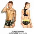 One set=2pcs cueca wholesale Couple Underwear Men's cotton boxers+lady panties