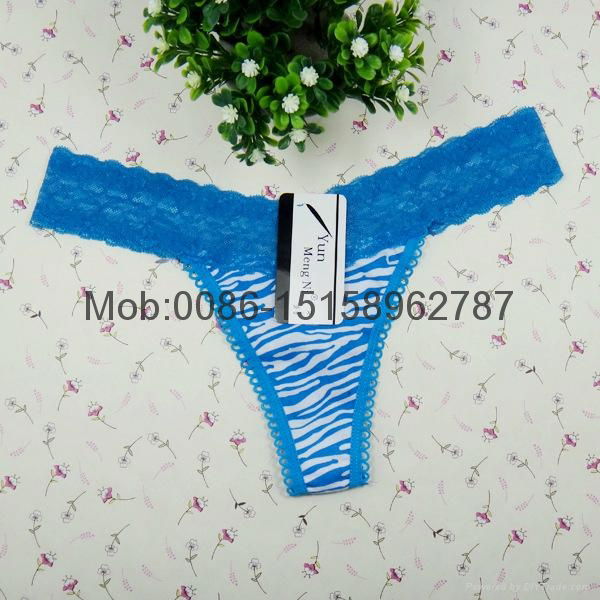  Leopard v-string cotton thong sexy Underpants cotton g-string lady panties 4