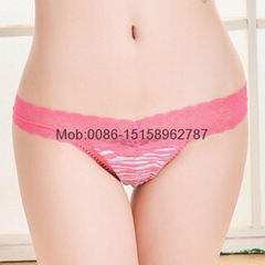 Leopard v-string cotton thong sexy Underpants cotton g-string lady panties