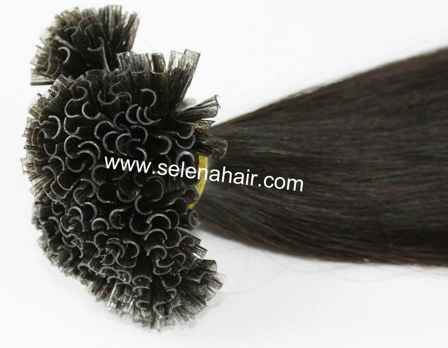 Pre-bonded U-tip nail remy hair extensions
