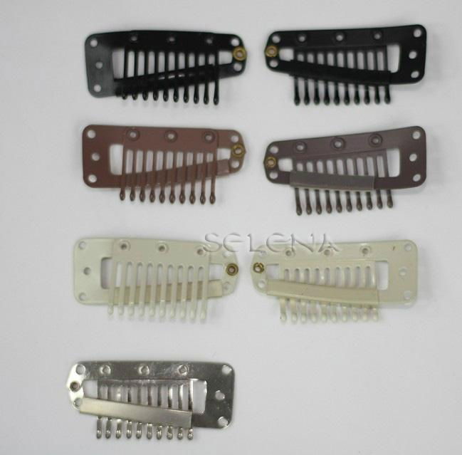 Stainless steel Clips for clip human hair extensions SELENA HAIR