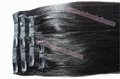 Indian virgin remy Clip in Human hair extensions 4