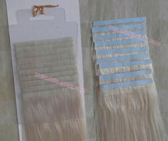 2013 Top quality and reasonable price tape remy hair weft extensions