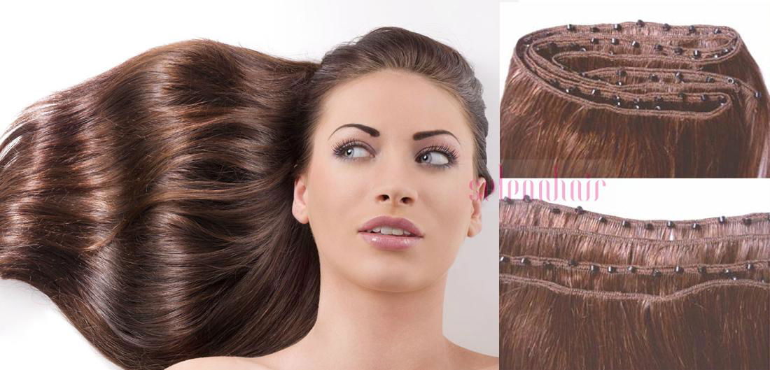 High quality EZ swift remy weft hair extensions EZ weft 01 SELENA