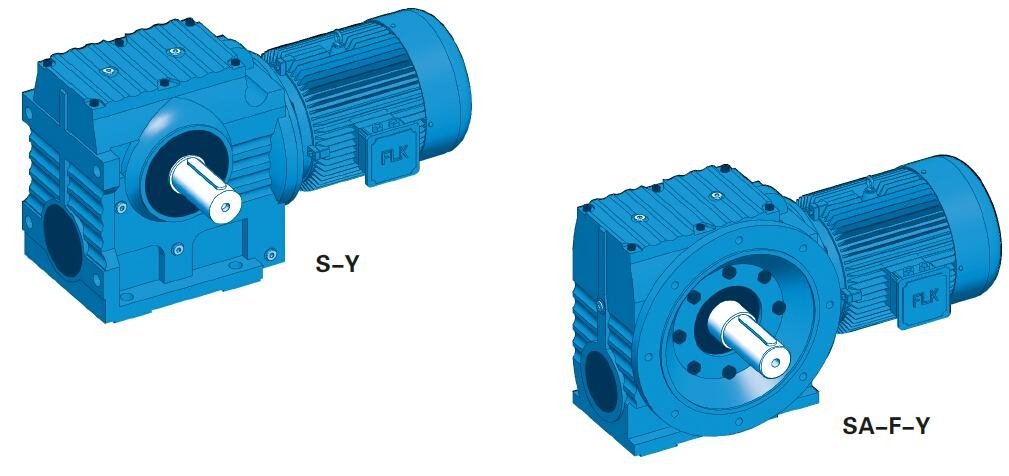 Solid shaft and Flange mounted Worm helical geared motor