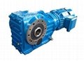 KA series helcial geared motor without foot mounted