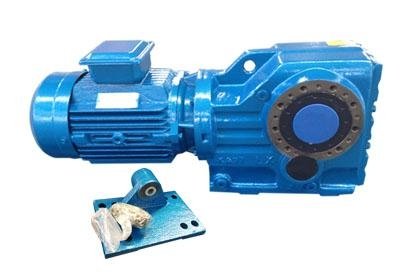 KAT hollow shaft helical bevel geared motor with torque arm mounted