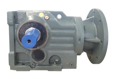 helical bevel gearbox with IEC connection flange grey color