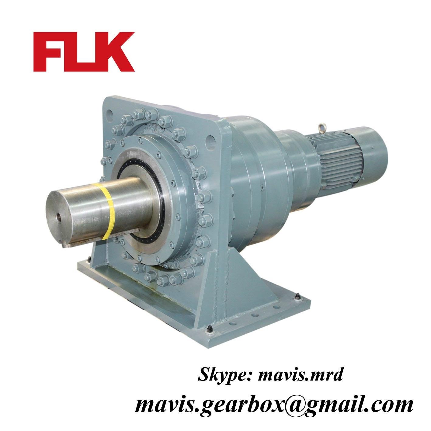 High torque Planetary gearbox reducer with foot mounted and support bracket