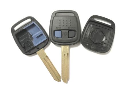 2 button remote key shell with rubber pad 