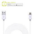 Walnut Micro cable 2m white grey 2