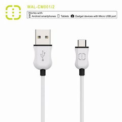 Walnut Micro cable 1.2m white black