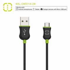 Walnut Micro cable 2m Black green