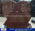 European Style Black Granite Heart Tombstone 2