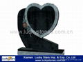 European Style Black Granite Heart Tombstone 5