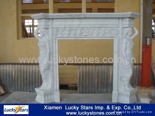 European Style Cheap Marble Fireplace Price 5