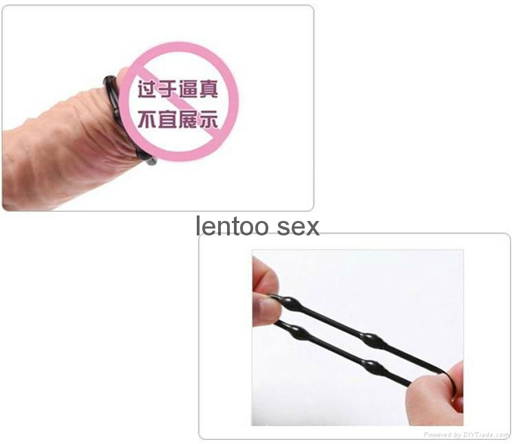 Black silicone cockring penis ring perfect soft sex toys penis lock 3