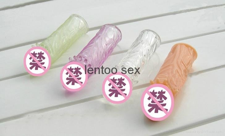  realistic soft silicone penis sleeve penis extender enlargement sleeve sexy toy 2