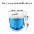 Hand washing machine mini washer vegetable washer with Non-Electric 5