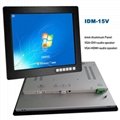 15 inch LCD Industrial monitor with touch screen VGA DVI HDMI