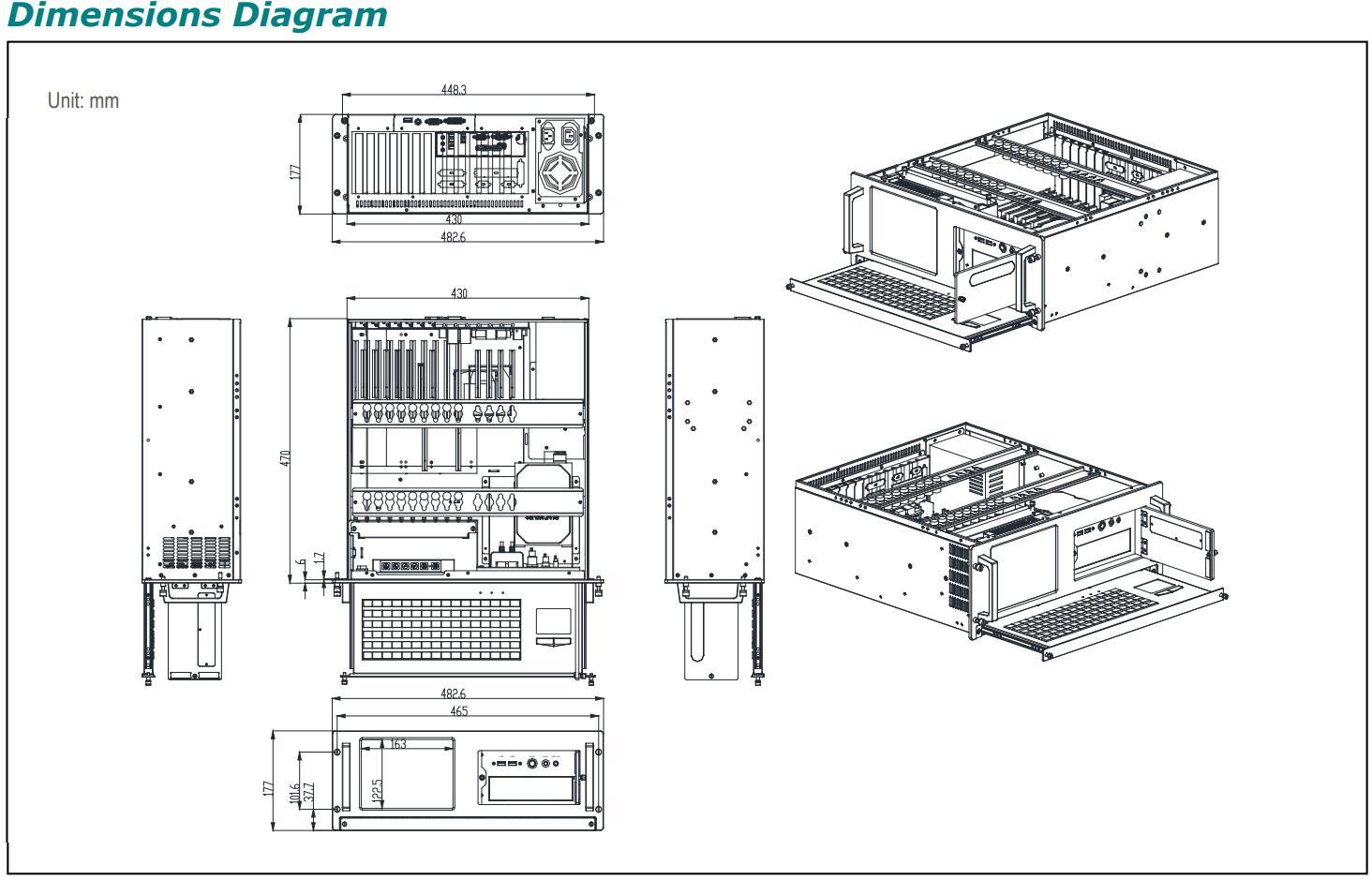 4U Rackmount pc ATX Micro-ATX motherboard computer chassis  2