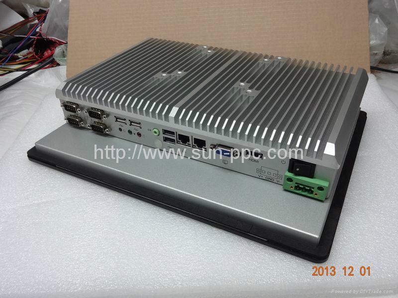 IP65 12.1" fanless industrial panel pc N2800 processor 2