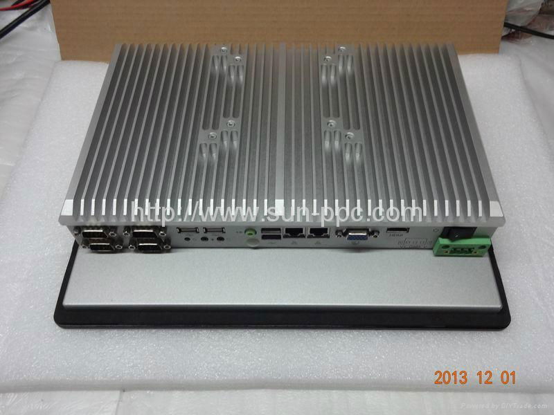 IP65 12.1" fanless industrial panel pc N2800 processor 4