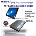 IP65 15 inch Industrial VGA Monitor