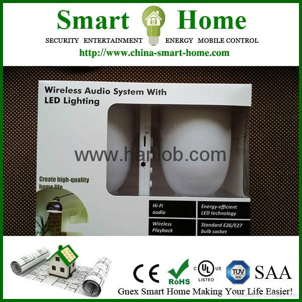 1 to n SMART led light bulb with speaker system best bluetooth music system 5