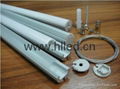 Rounded LED extrusion profile for LED strips with adjustable brackets 2