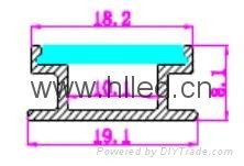 Line HR Flat Recessed extrusion LED aluminum profile for SMD LED 3528, 5050 3