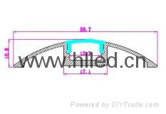 Alu-flat LED aluminum profile extrusion with PMMA /PC diffuser 2