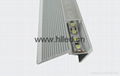 Anodized Aluminum LED profile for stairs lighting with PMMA/PC diffusers