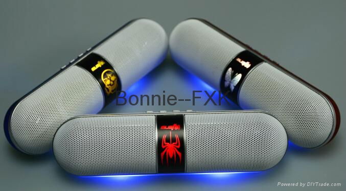 New Pills Wireless Bluetooth Speaker with USB,TF,FM Radio,LED colorful light 4