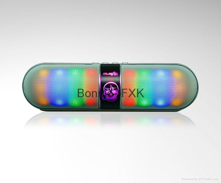 CH-212D-New Pill Wireless Bluetooth Speaker with LED disco light