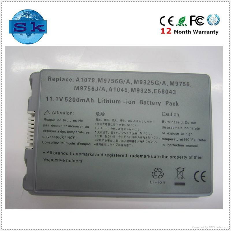 A1078 M9756 Rechargeable Battery for Apple Powerbook G4 15 Inch Aluminum