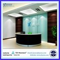 Half Round Reception Desk With 70mm Thick Partition 2