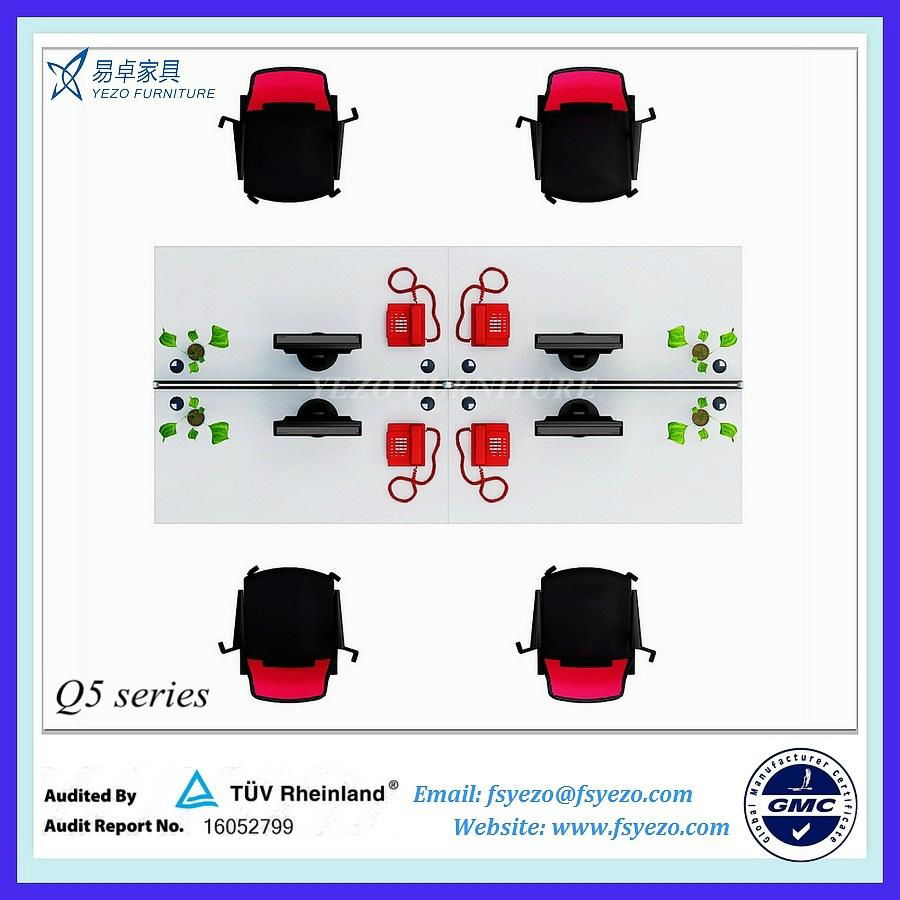 8mm frosted glass office desk dividers Q5P21P6 YEZO (China