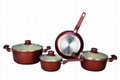 7PC Forged Aluminum Cookware Set with Ceramic Coating 1