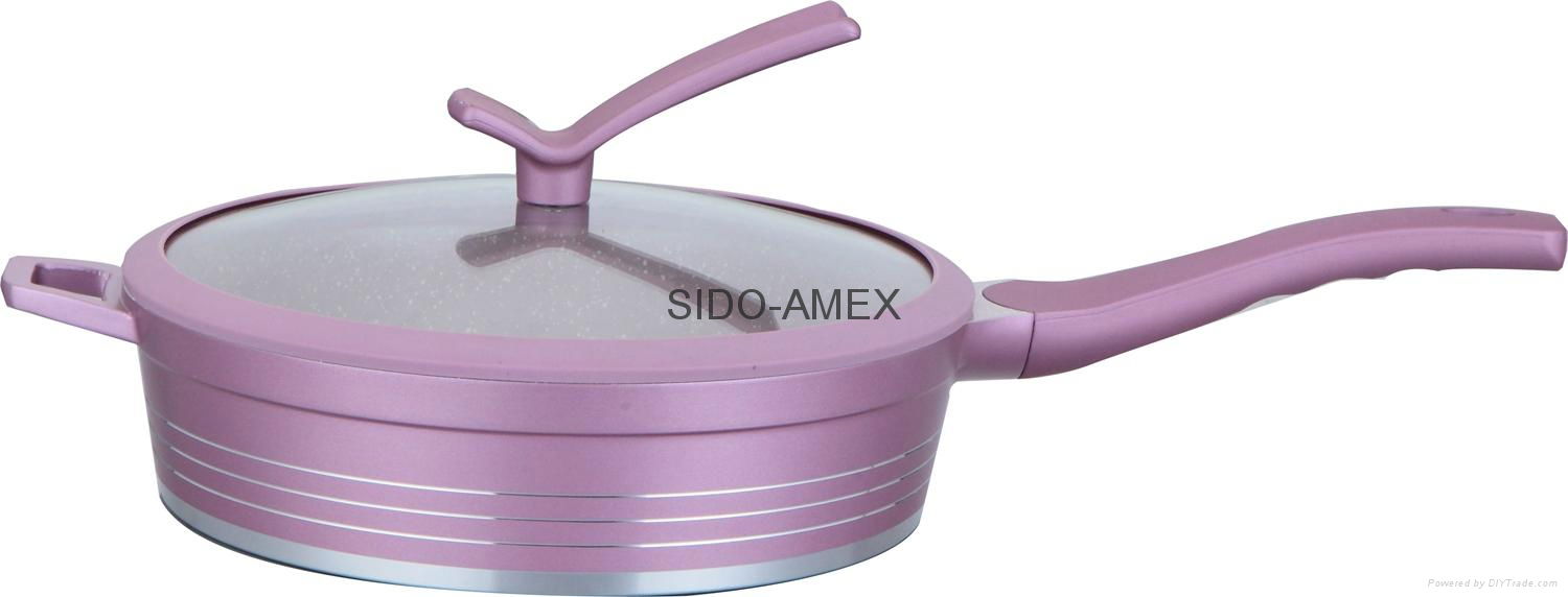 die cast casting cookware set Aluminum nonstick ceramic pans casseroles dutch ov 4