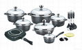 cast casting cookware set Aluminum nonstick ceramic = casseroles marble granite 1