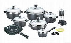 cast casting cookware set Aluminum nonstick ceramic = casseroles marble granite