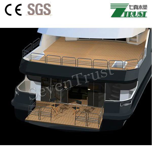 Durable cheap waterproof outdoor PVC teak boat decking  4