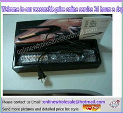 40pcs/lot=US$560 Ceramic Black Flat iron US Safety Plug Free DHL Shipping