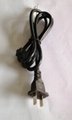 two wires copper core line     two-prong copper clad aluminum power cord