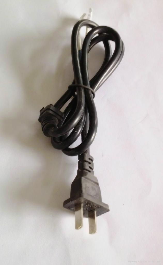 two wires copper core line     two-prong copper clad aluminum power cord 3