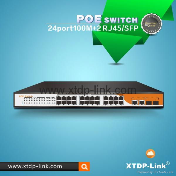 OEM 24+2 gigabit combo web smart vlan poe switch