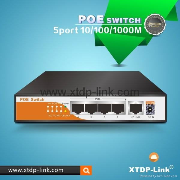 4 port gigabit poe switch with 1 uplink