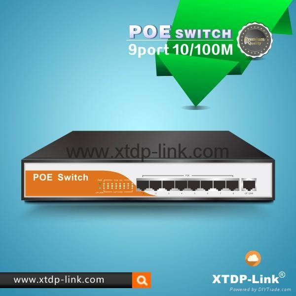 150w high power IEEE802.3af/at 8+1 port poe switch